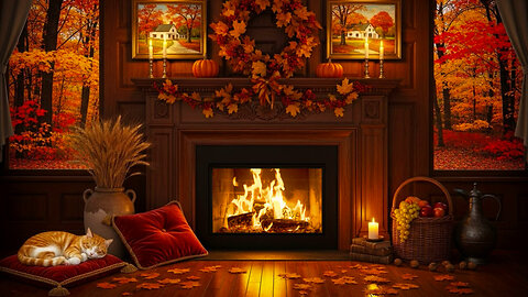 7/24 Fireplace for Deep Sleep 😴🔥 Cozy Crackling Fire Ambience