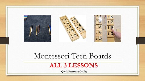 Montessori Teen Boards: ALL Lessons (Quick Reference Guide for Lessons 1-3)