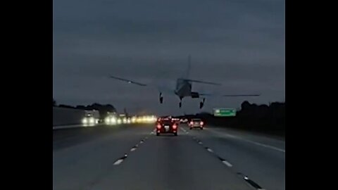 plane crashed onto their car while landing on Interstate 95 Florida