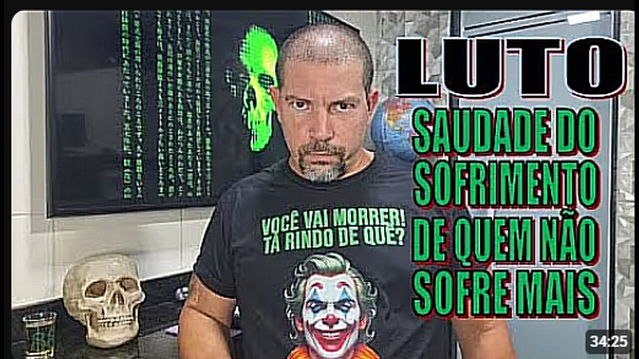 Vida é sofrimento! Luto é a saudade de não poder mais ver o outro sofrer!
