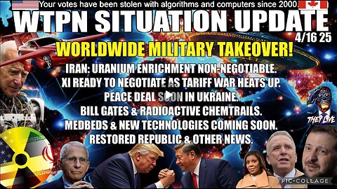Iran nuclear program, Ukraine/Russia close to ceasefire, radioactive chemtrails, medbeds & more.