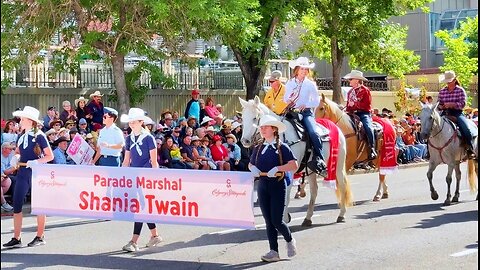 Calgary Stampede Parade 2025 and Shania Twain Leading parade