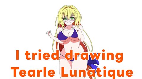 I tried drawing Tearle Lunatique from ToLOVEru Darkness with ibisPaint