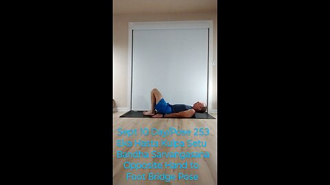 Eka Hasta Kulpa Setu Bandha Sarvangasana /Opposite Hand to Foot Bridge Pose