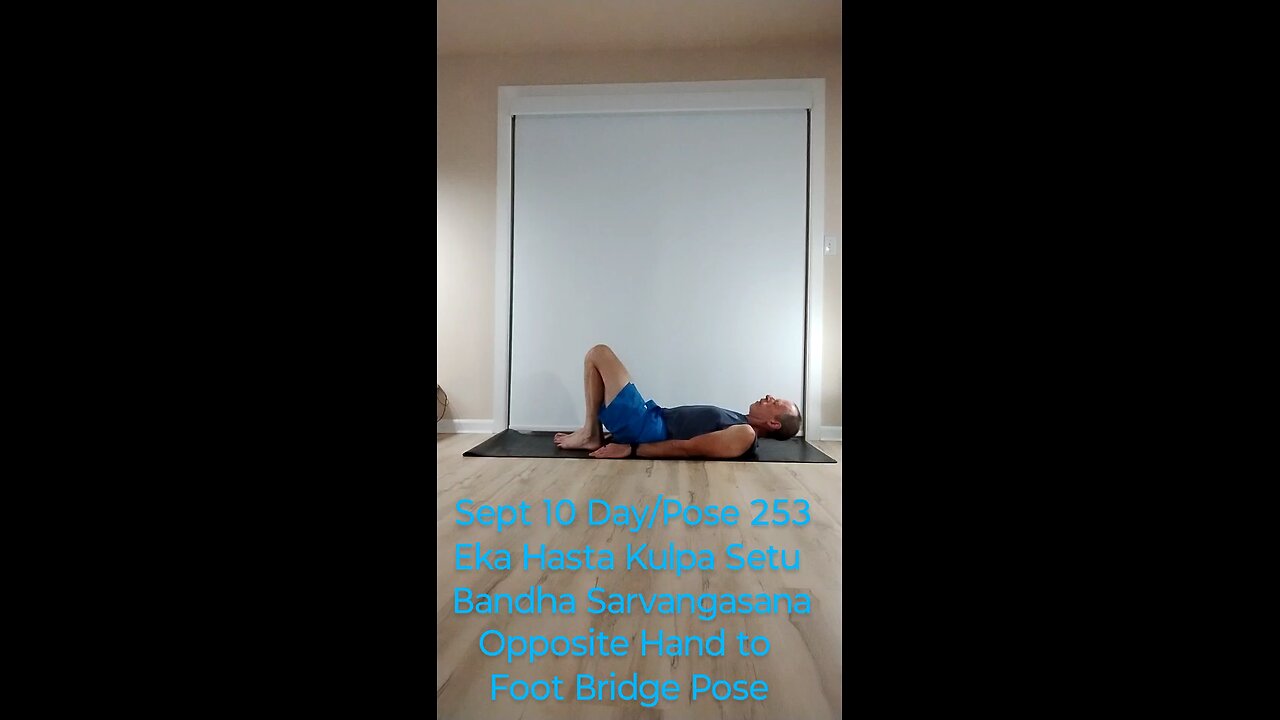 Eka Hasta Kulpa Setu Bandha Sarvangasana /Opposite Hand to Foot Bridge Pose