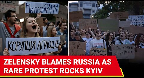 Ukrainians Chant 'ZELENSKY IS DEVIL' After He ‘Cripples’ Anti-Corruption Bodies, Then Blames Russia