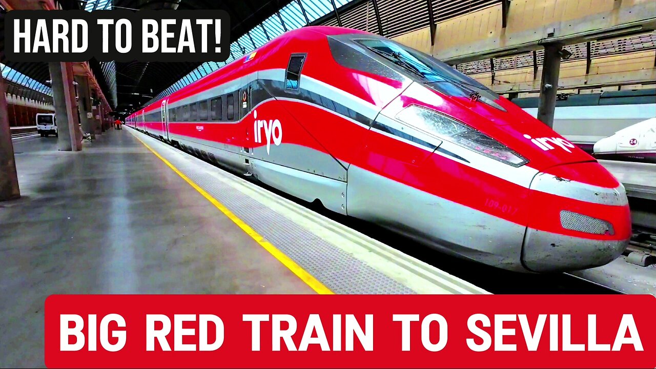 High-Speed in Spain: Iryo from MADRID to SEVILLA in 1st class, Infinita Bistró