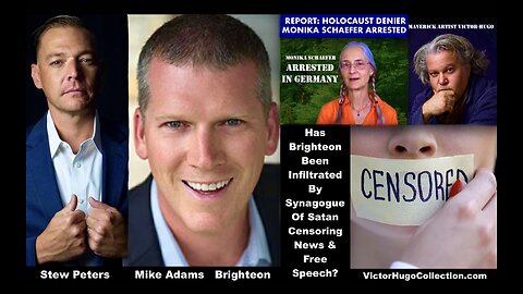 Stew Peters Victor Hugo Monika Schaefer Mike Adams Brighteon Expose Censorship In Alt News Media
