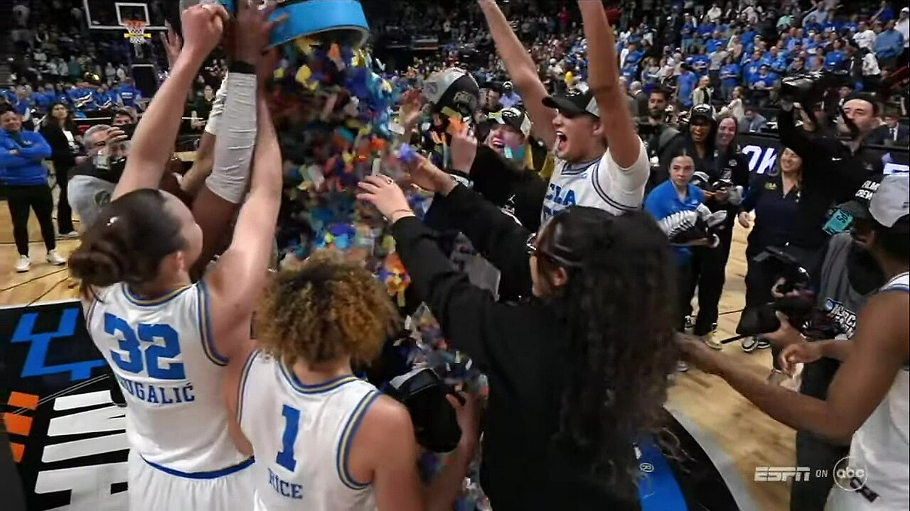 🚨 UCLA celebrates FIRST Final Four berth after win vs LSU in Elite 8 | NCAA Women's March Madness