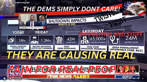 DAY 30: Dems' Shutdown BS IS Crushing American Families—And They Couldn't Give a Damn
