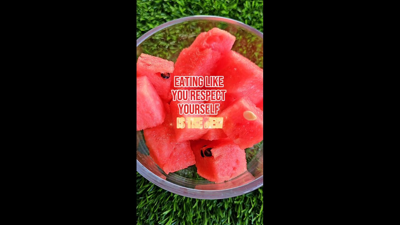 Eating like you respect yourself - seeded watermelon yum.