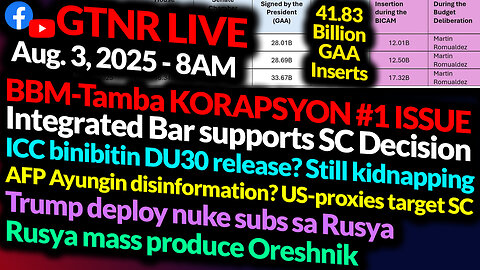 Ayuda Corruption - BBM-Tambaloslos | IBP Supports SC | ICC must release DU30 GTNR Ka Mentong Ka Ado