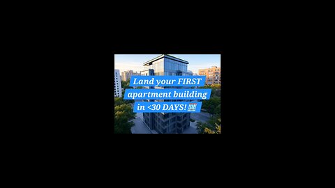 Your 1st Apartment Building in Just 30 Days! 🏢