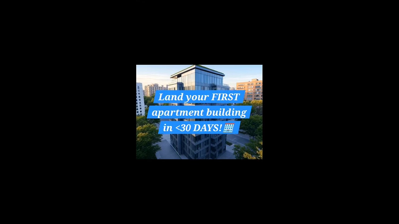 Your 1st Apartment Building in Just 30 Days! 🏢