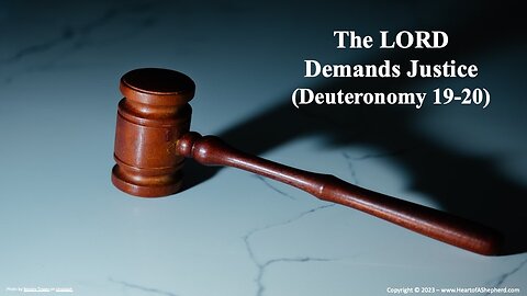 The LORD Demands Justice (Deuteronomy 19-20) A daily Bible study from www.HeartofAShepherd.com.