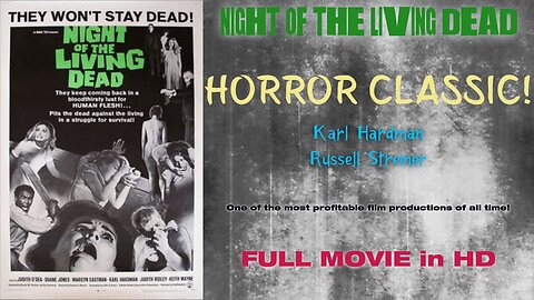 Night of the Living Dead - 1968 - Horror - Karl Hardman - Russell Streiner - FULL MOVIE in HD