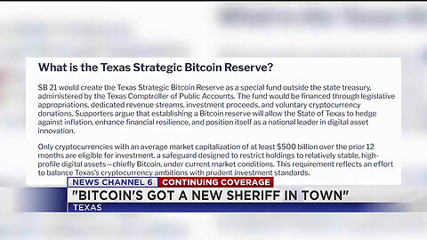 Texas creating Bitcoin Reserve, 3rd State in America to do so 🪙