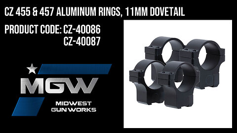 CZ 455 & 457 Aluminum Rings, 11mm Dovetail