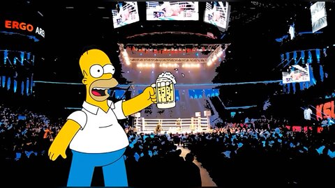 Homer Simpson visits a mma match