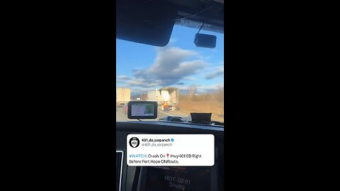 Truck Crash On Hwy 401 Ontario