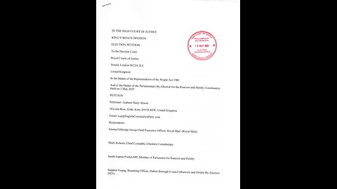 Issued and Served on all parties including DPP. Tonight i'll answer questions from Runcorn!