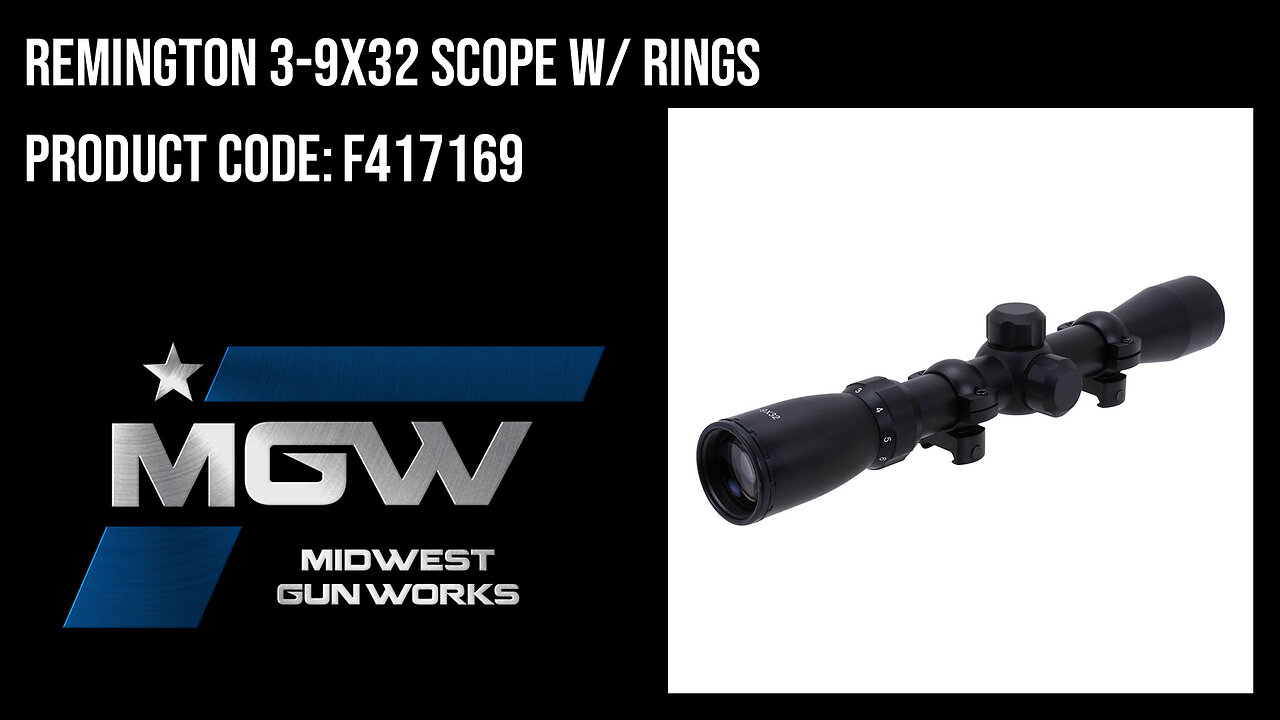 Remington 3-9x32 Scope w/ Rings - F417169