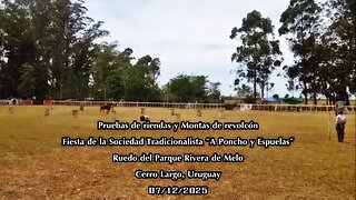 Pruebas de riendas... - A Poncho y Espuelas - Ruedo del Parque Rivera, Melo 07/12/2025