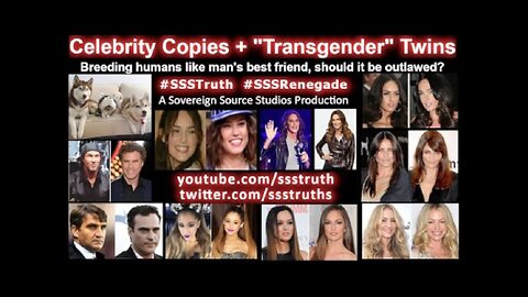 Satanic Breeding Celebrities Like Mans Best Friend Copies Transgender Twins!