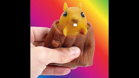 Anti Stress Squishy Fidget Squirrel Toy, for Adults, Kids, Children