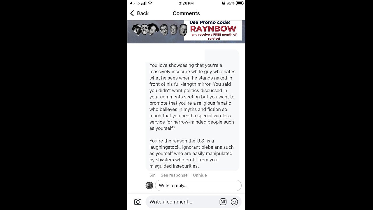 Negative reaction to Patriot Mobile sponsorship
