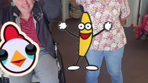 Chicken Banana Dance growingraceseniorliving #caregiver