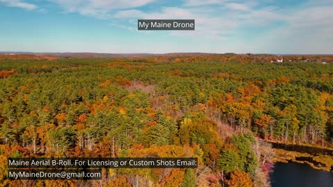 Maine B-Roll (No Sound): Fall Foliage at Lily Pond in New Gloucester, Maine Video 20