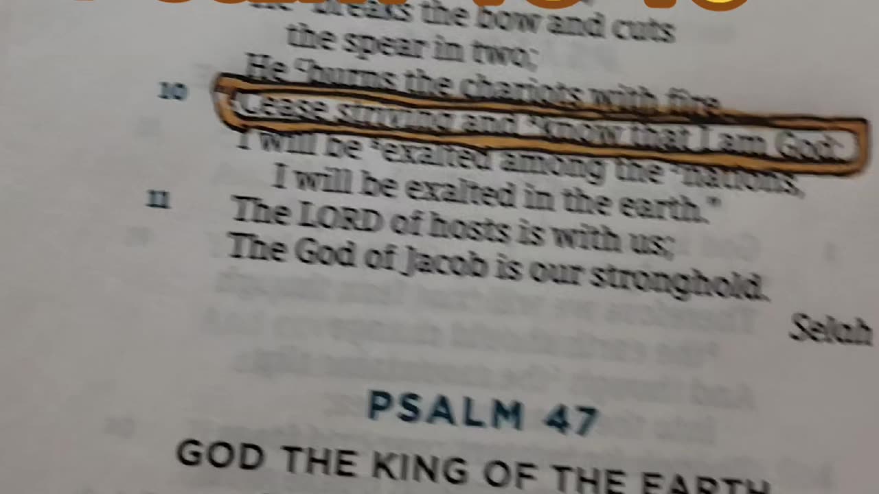 Be Still And Know That I Am God..