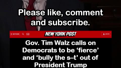 Tim Walz Calls on Democrats to be “Meaner” and “Bully the S__t” out of Trump