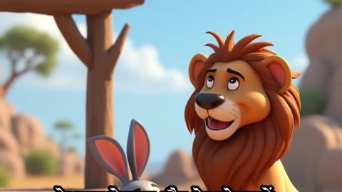 "चालाक खरगोश ने ऐसे हराया घमंडी शेर को 🐯🐇 | Moral Story" #hindishorts #cartoon #funny #facts #hindi