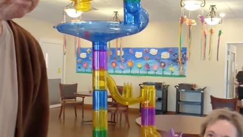 Keeping Busy already this morning Our residents in memory care
