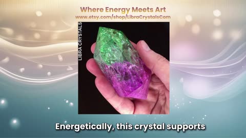 Green & Purple Crackle Quartz Double Point | Growth, Balance & Transformation