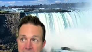 Texas Flood Waters explained with Niagara Falls Illustration.