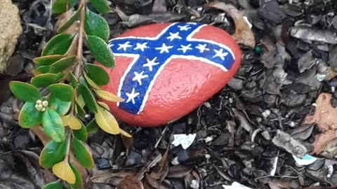 Discovering my 10th Rebel flag rock was still there!!