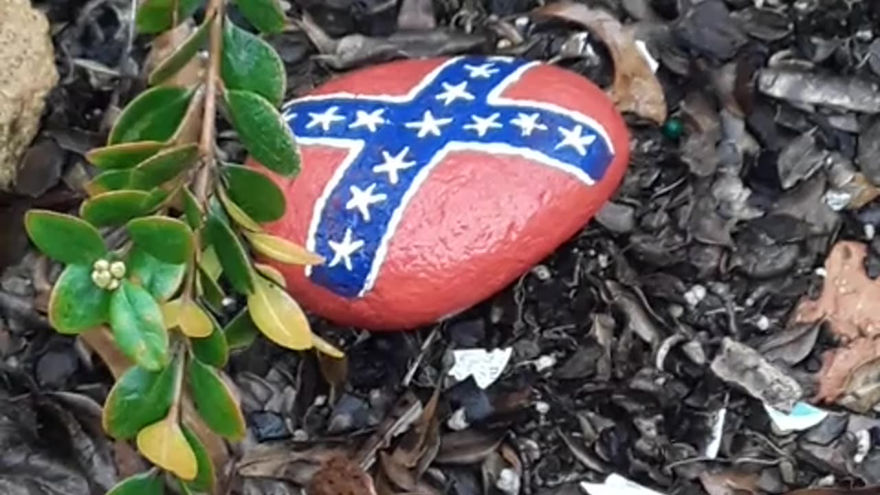 Discovering my 10th Rebel flag rock was still there!!