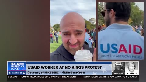 MIKE BENZ FINDS A USAID EMPLOYEE AT A NO KINGS PROTEST