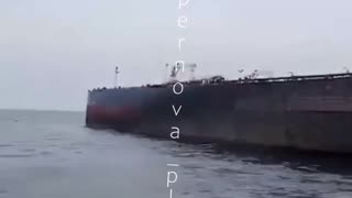 🔥 Russian shadow fleet tanker from SBU video!
