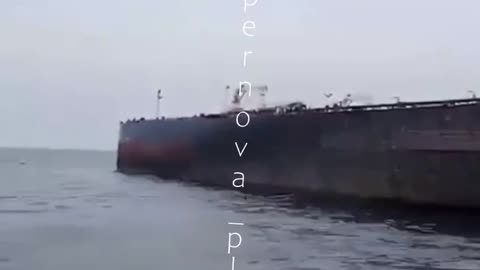 🔥 Russian shadow fleet tanker from SBU video!
