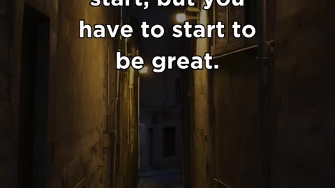 you dont have to be great