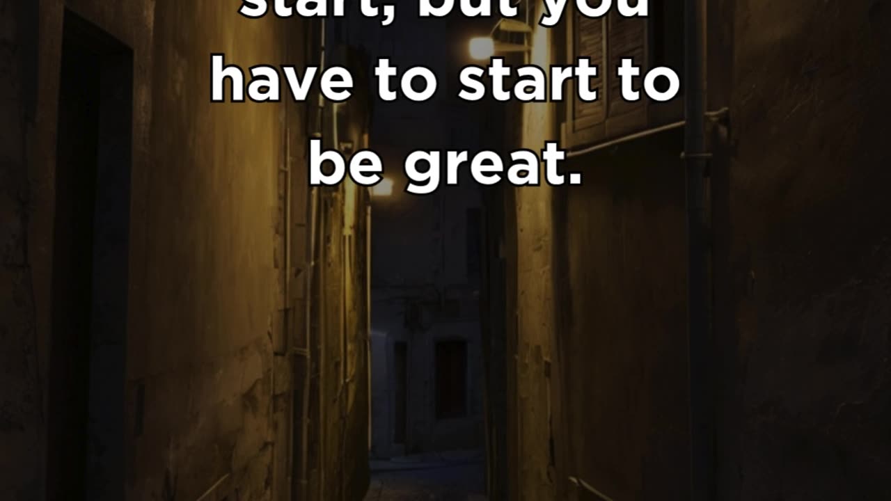 you dont have to be great