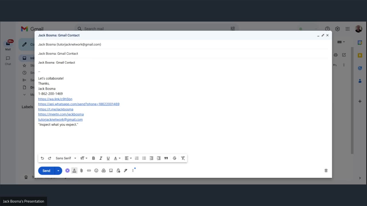 Jack Bosma: Gmail Contact