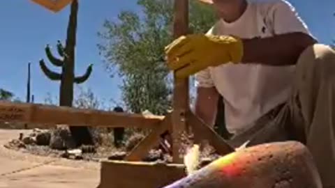 Check Out How Powerful The Sun Is When Using An Improvised Magnifying Glass...