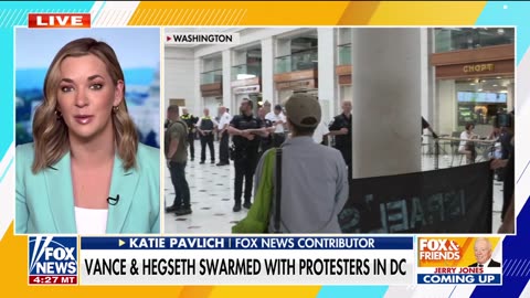 Vance and Hegseth swarmed with protestors in DC