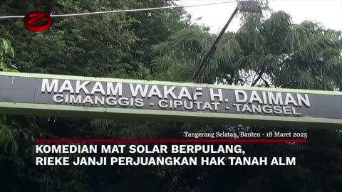 Komedian Mat Solar berpulang, Rieke janji perjuangkan hak tanah alm