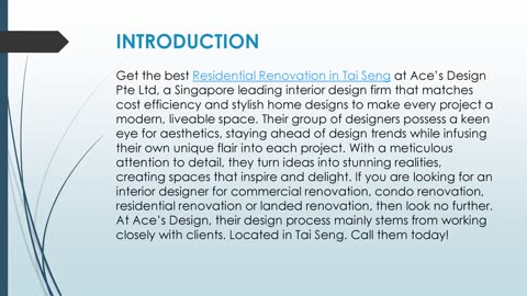 Get the best Residential Renovation in Tai Seng